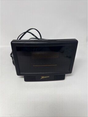 Zenith ZG120M AM/FM Digital Alarm Clock Radio Snooze Sleep Timer Black Vintage